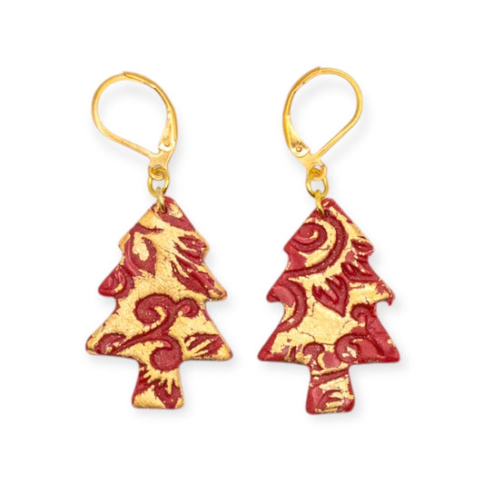 Christmas tree earrings