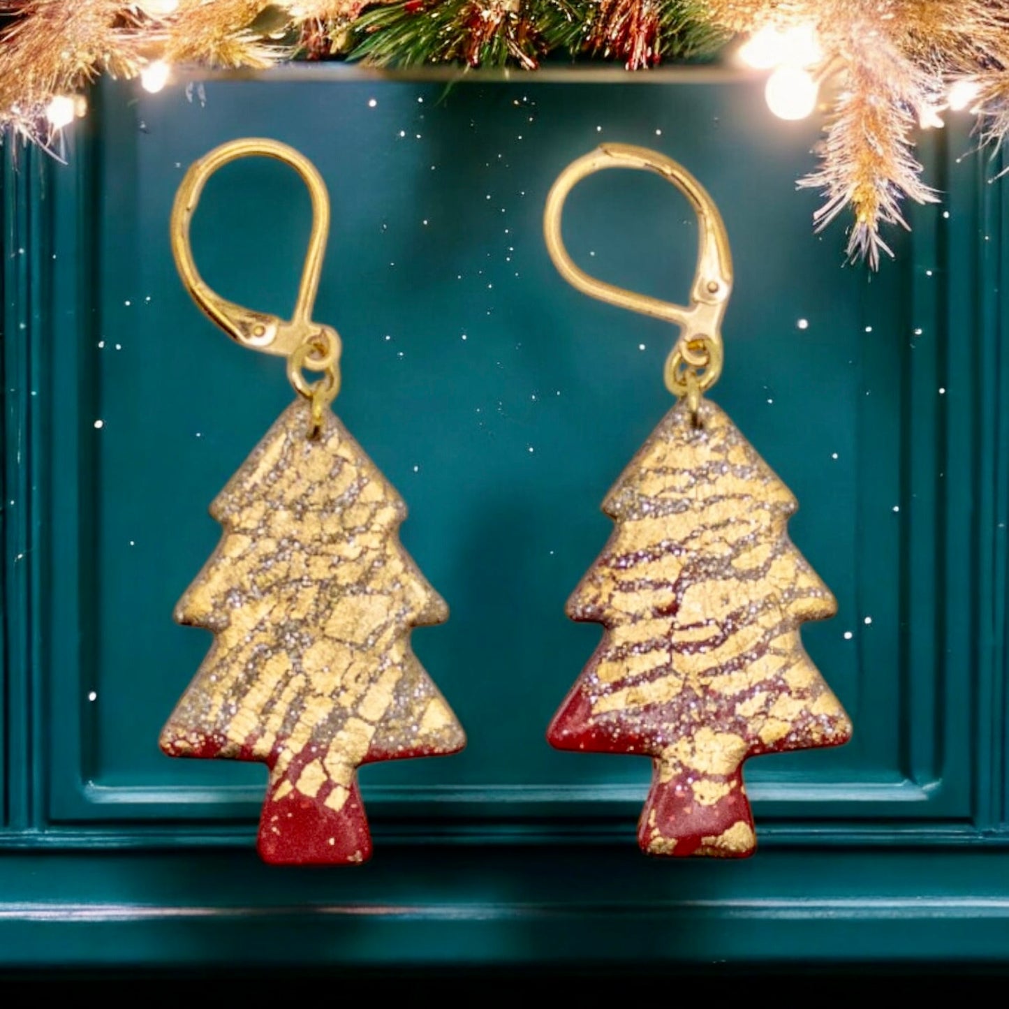 Christmas tree earrings