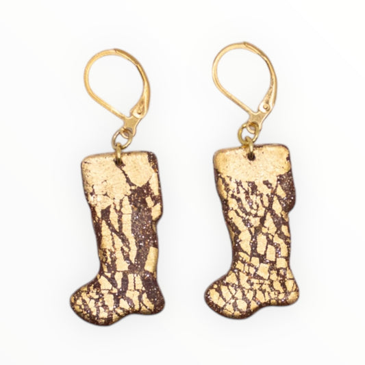 Christmas boots earrings