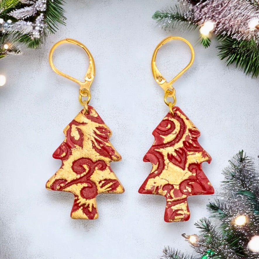 Christmas tree earrings