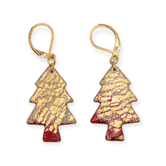 Christmas tree earrings