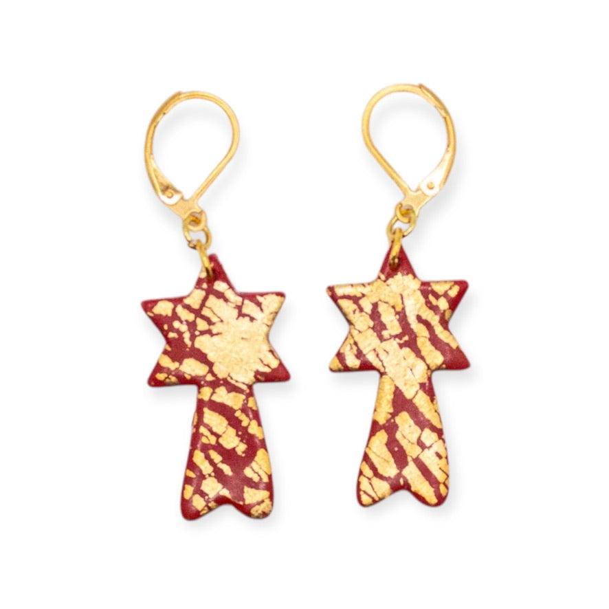 Christmas star earrings